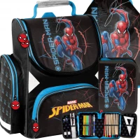 Ilustracja Paso Zestaw Szkolny 3el. Spiderman Tornister SP23PA-525 + Piórnik SP23PA-P001 + Worek SP23PA-712