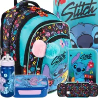 Ilustracja produktu St.Majewski Zestaw Szkolny 5el. BPL-58 Stitch Mint Aloha 683107 + Worek 683121 + Piórnik 683596 + STLO9913 + STLO9903