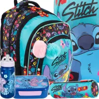 Ilustracja produktu St.Majewski Zestaw Szkolny 5el. BPL-58 Stitch Mint Aloha 683107 + Worek 683121 + Piórnik 683145 + STLO9913 + STLO9903