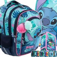 Ilustracja produktu St.Majewski Zestaw Szkolny 3el. BPL-58 Stitch Stay Cool 683091 + Worek 686276 + Piórnik 686719
