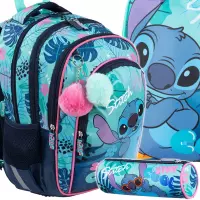 Ilustracja produktu St.Majewski Zestaw Szkolny 3el. BPL-58 Stitch Stay Cool 683091 + Worek 686276 + Piórnik 686283