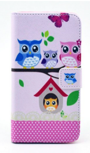 Ilustracja WG Pokrowiec Flipbook Pink Owl Huawei Y3 II