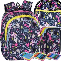 Ilustracja produktu CoolPack Zestaw Szkolny In The Garden 3el. Plecak F029831 + Piórnik F067831 + Worek F070831