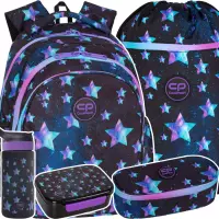 Ilustracja produktu CoolPack Zestaw Szkolny Star Night 5el. Plecak F029830+ Piórnik F062830 + Worek F070830
