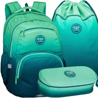 Ilustracja produktu CoolPack Zestaw Szkolny Gradient Blue Lagoon 3el. Plecak F099690 + Worek F070690 + Piórnik F062690