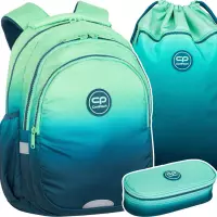 Ilustracja produktu CoolPack Zestaw Szkolny Blue Lagoon 3el. Plecak Jerry F029690 + Piórnik F062690 + Worek F070690