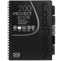 Ilustracja Coolpack Kołozeszyt Czarny A4 100 Kartek Kratka 94108CP