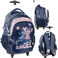 Ilustracja Paso Plecak Szkolny Na Kółkach Stitch And Angel DS25CC-997