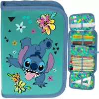 Ilustracja produktu Paso Piórnik Dwuklapkowy z Wyposażeniem Stitch Flowers DS25DD-P001