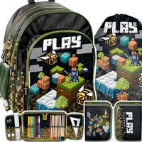 Ilustracja produktu Paso Zestaw Szkolny 3el. Gaming Plecak Szkolny PP21GM-090 + Piórnik PP21GM-001 + Worek PP21GM-712