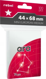 Ilustracja produktu Koszulki na Karty Rebel (44x68 mm) "Mini European Medium" Ara 100 sztuk