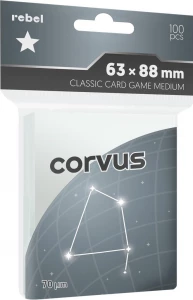 Ilustracja produktu Koszulki na Karty Rebel (63x88 mm) "Classic Card Game Medium" Corvus 100 sztuk