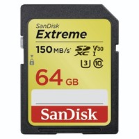 Ilustracja SanDisk Secure Digital (SDXC) Extreme 64 GB 150MB/s V30 UHS-I U3