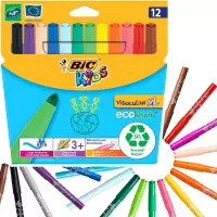 Ilustracja Bic Kids Flamastry EcoVisa XL 12 Sztuk 8922233