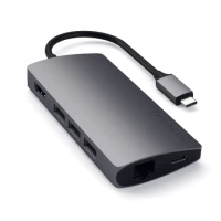 Ilustracja produktu Satechi Aluminium Adapter V2 - Aluminiowy Adapter do Urządzeń Mobilnych USB-C Space Gray