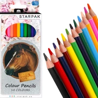 Ilustracja produktu STARPAK Kredki Ołówkowe 12 Kolorów Horses 297000