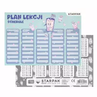 Ilustracja produktu Starpak Plan Lekcji z Tabliczką Mnożenia A5 Bubble Tea 560062
