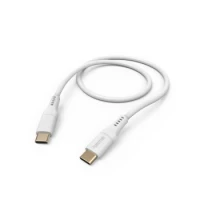 Ilustracja produktu Hama Kabel Ładujący DATA "FLEXIBLE", USB-C - USB-C 1,5m Silikon Biały