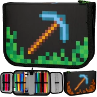 Ilustracja produktu Starpak Piórnik Dwuklapkowy z Wyposażeniem Pixel Game Kilof 485869