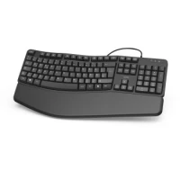 Ilustracja produktu Hama Klawiatura Przewodowa EKC-400 Ergonomiczna Czarna