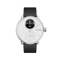 Ilustracja produktu Withings Scanwatch - zegarek z funkcją EKG, pomiarem pulsu i SPO2 oraz mierzeniem aktywności fizycznej i snu (38mm, white)
