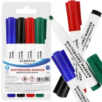 Ilustracja produktu Starpak Marker Suchościeralny Okrągły 4 kolory Etui 524558