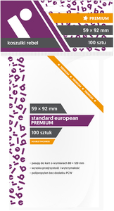 Ilustracja produktu Rebel Koszulki (59x92mm) Standard European Premium 100 szt.