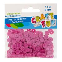 Ilustracja Craft With Fun Cekiny Łamane Okrągłe Pastelowe Różowe 	439326