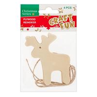 Ilustracja Craft With Fun Ozdoba Dekoracyjna Renifer Do Zdobienia Malowania Zawieszka 438500