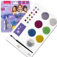 Ilustracja produktu Starpak Farby do Malowania Twarzy z Brokatem 6 Kolorów Wróżki 528373