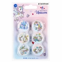 Ilustracja produktu Starpak Magnesy Kolorowe Unicorn 6sz 528367