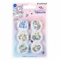 Ilustracja Starpak Magnesy Kolorowe Unicorn 6sz 528367