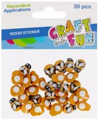 Ilustracja produktu Craft With Fun Ozdoba Dekoracyjna Drewniane Pszczółki 555408