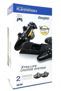 Ilustracja PDP PS4 Ładowarka Energizer 2x Extra Life Charger + 2 Akumulatory
