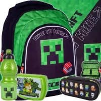 Ilustracja produktu Astra Zestaw Szkolny Minecraft 5el. Plecak 502022132 + Worek 507022041 + Piórnik 505021201 + 511021001 + 511021002