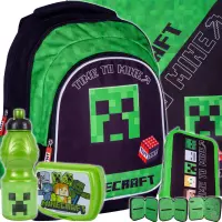 Ilustracja produktu Astra Zestaw Szkolny Minecraft 5el. Plecak 502022132 + Worek 507022041 + Piórnik 503022001 + 511021001 + 511021002