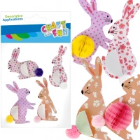 Ilustracja Craft With Fun Ozdoba Dekoracyjna Królik Harmonijka 4szt 531801