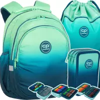 Ilustracja CoolPack Zestaw Szkolny Blue Lagoon 3el. Plecak Jerry F029690 + Piórnik F067690 + Worek F070690