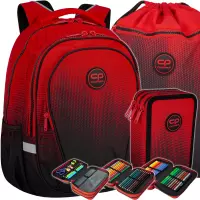 Ilustracja produktu CoolPack Zestaw Szkolny Gradient Cranberry 3el. Plecak F002756 + Worek F070756 + Piórnik F067756
