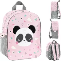 Ilustracja Paso Plecak Przedszkolaka Panda Różowy PP25PB-503