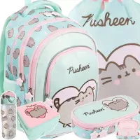 Ilustracja produktu St.Majewski Zestaw Szkolny 5el. BPL-58 Pusheen Mint Plecak 679445 + Worek 679476 + Piórnik 679537