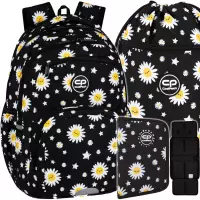 Ilustracja produktu CoolPack Zestaw Szkolny Daisy 3el. Black Plecak Pick F099817 + Worek F070817 + Piórnik F076817
