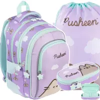 Ilustracja produktu St.Majewski Zestaw Szkolny 3el. BPL-58 Pusheen Violet Plecak  682681 + Worek 682698 + Piórnik 682711