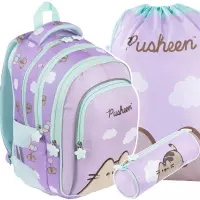 Ilustracja produktu St.Majewski Zestaw Szkolny 3el. BPL-58 Pusheen Violet Plecak 682681 + Worek 682698 + Piórnik 682704