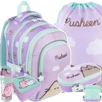 Ilustracja produktu St.Majewski Zestaw Szkolny 5el. BPL-58 Pusheen Violet Plecak 682681 + Worek 682698 + Piórnik 682711