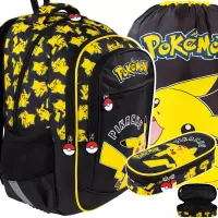 Ilustracja produktu St.Majewski Zestaw Szkolny 3el. BPL-59 Pokemon Plecak 723701 + Worek 723695 + Piórnik 723862