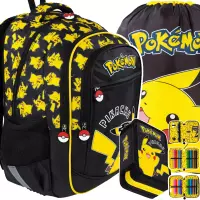 Ilustracja produktu St.Majewski Zestaw Szkolny 3el. BPL-59 Pokemon Plecak 723701 + Worek 723695 + Piórnik 723688