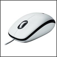 Ilustracja Logitech Myszka Przewodowa Mouse M100 White