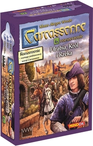 Ilustracja produktu Carcassonne: 6. dodatek - Hrabia, król i rzeka (ed. polska) (Druga Edycja)