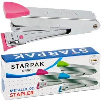 Ilustracja STARPAK Zszywacz Metallic 02 Różowy 437783